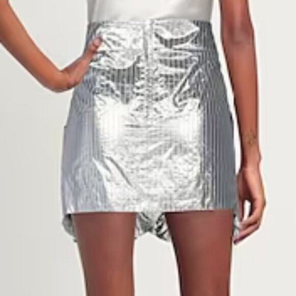 Isabel Marant Mucius Striped Metallic Miniskirt size 8 - Picture 2 of 8